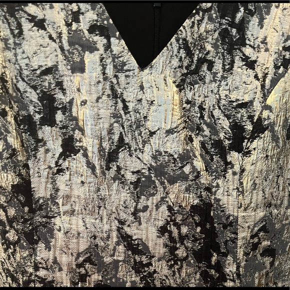 Josie by Natori Gold Foil-Printed Cocktail Dress - Picture 6 of 6